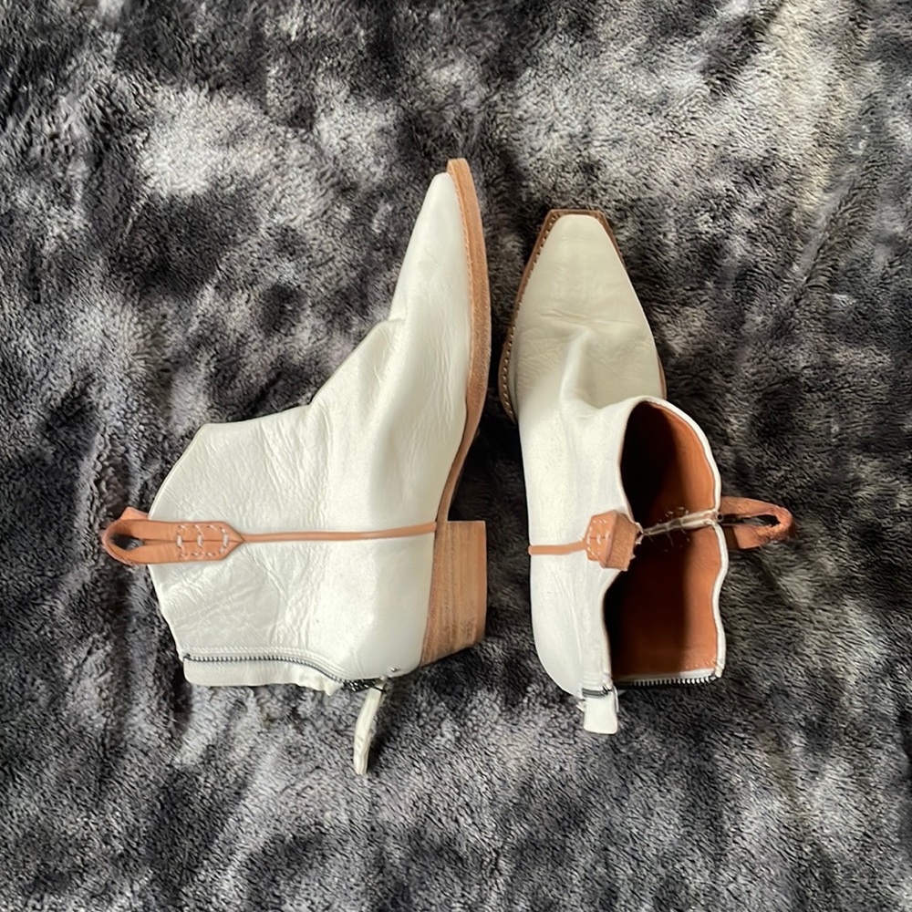 Free people leather ankle cowboy boots
